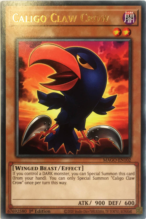 Yugioh Caligo Claw Crow / Rare - MAGO-EN102 - 1st