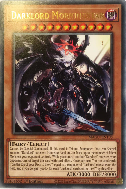 Yugioh Darklord Morningstar / Rare - MAGO-EN105 - 1st