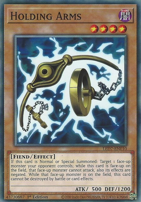 Yugioh Holding Arms / Common - LED7-EN010 - 1st