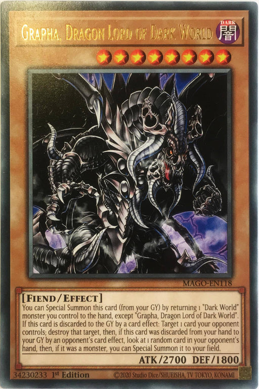 Yugioh Grapha, Dragon Lord of Dark World/ Rare - MAGO-EN118 - 1st 