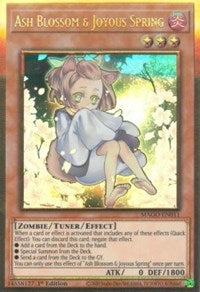 Yugioh Ash Blossom & Joyous Spring (alternate art) / Gold - MAGO-EN011 - 1st