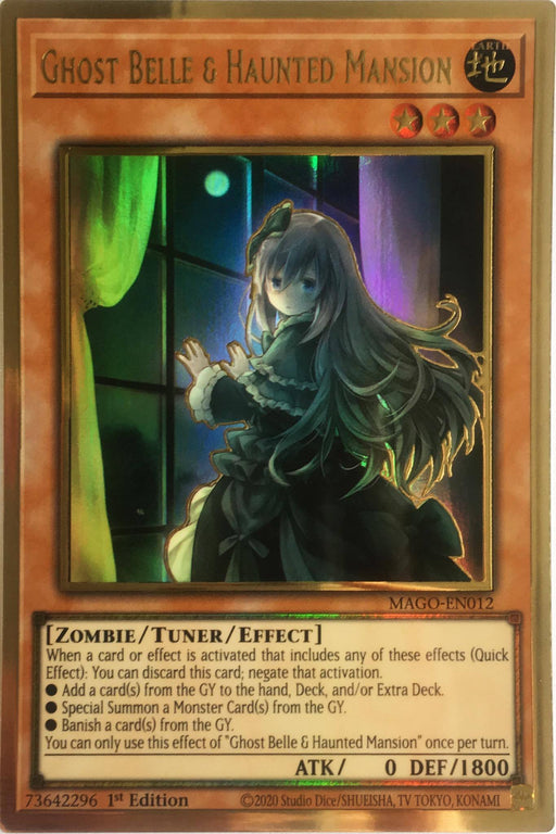 Yugioh Ghost Belle & Haunted Mansion (alternate art) / Gold - MAGO-EN012 - 1st