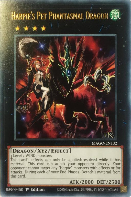 Yugioh Harpie's Pet Phantasmal Dragon / Rare - MAGO-EN132 - 1st