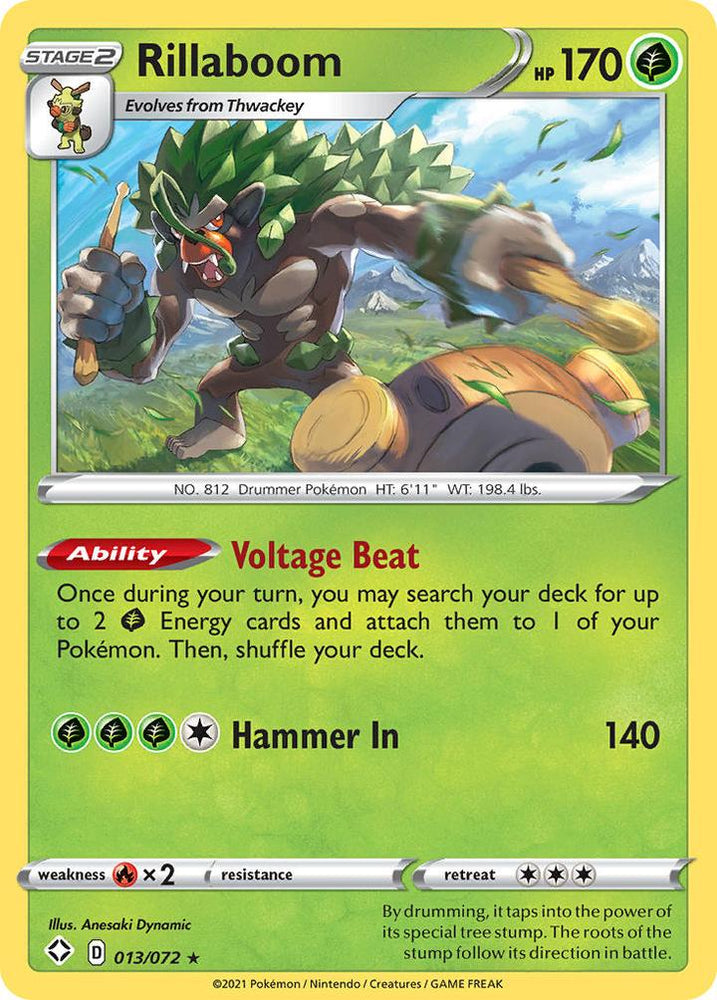 Pokemon Rillaboom - 013/072 - Shining Fates
