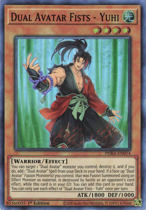 Yugioh Dual Avatar Fists - Yuhi / Super - PHRA-EN014 - 1st