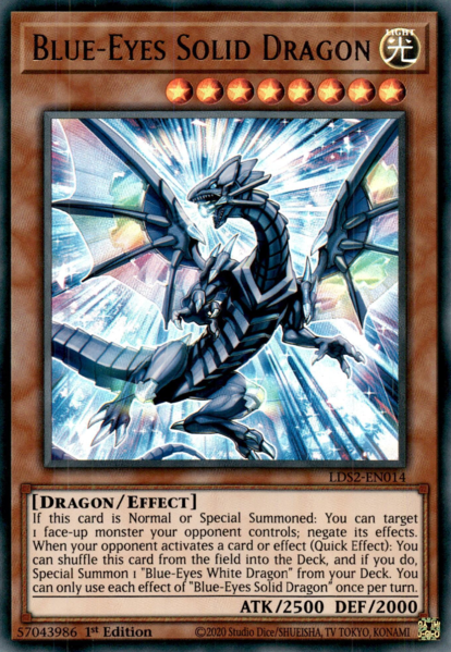 Yugioh Blue-Eyes Solid Dragon / Ultra - LDS2-EN014 - 1st