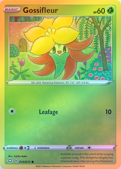 Pokemon Gossifleur - 014/072 (Reverse Foil) - Shining Fates