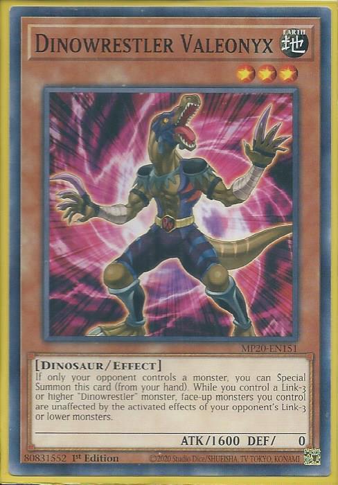 Yugioh Dinowrestler Valeonyx / Common - MP20-EN151- 1st