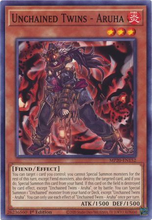 Yugioh Unchained Twins - Aruha / Common - MP20-EN152- 1st