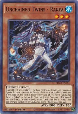 Yugioh Unchained Twins - Rakea / Common - MP20-EN153- 1st