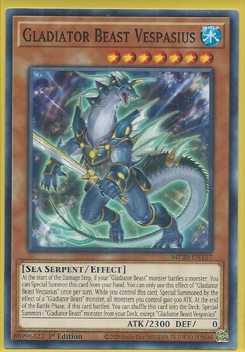 Yugioh Gladiator Beast Vespasius / Common - MP20-EN157- 1st