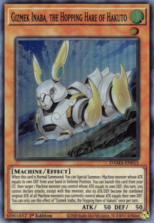 Yugioh Gizmek Inaba, the Hopping Hare of Hakuto / Super - DAMA-EN015 - 1st