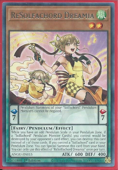 Yugioh ReSolfachord Dreamia / Rare - ANGU-EN015 - 1st