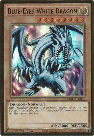 Yugioh! Blue-Eyes White Dragon / Premium Gold - MGED-EN001 - 1st