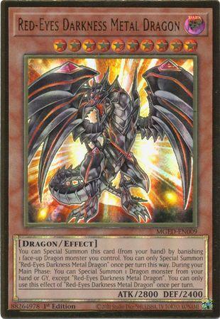 Yugioh! Red-Eyes Darkness Metal Dragon / Premium Gold- MGED-EN009 - 1st
