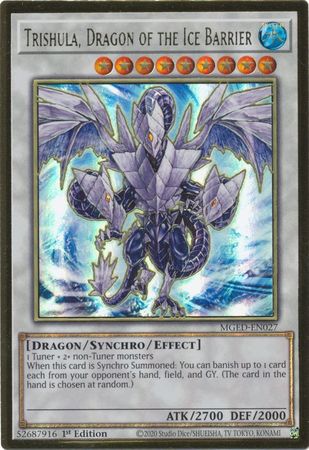 Yugioh! Trishula, Dragon of the Ice Barrier / Premium Gold - MGED-EN027 - 1st     