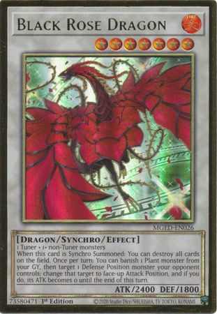 Yugioh! Black Rose Dragon (New art) / Premium Gold - MGED-EN026 - 1st