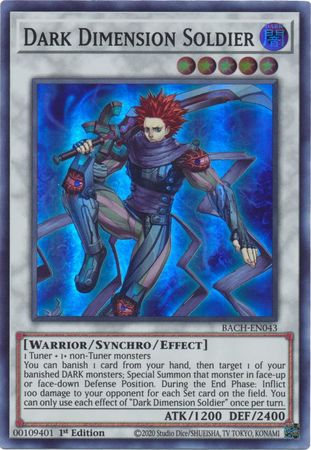 Yugioh! Dark Dimension Soldier / Super - BACH-EN043 - 1st