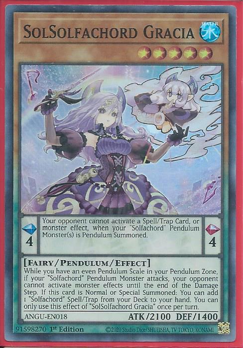 Yugioh SolSolfachord Gracia / Super - ANGU-EN018 - 1st