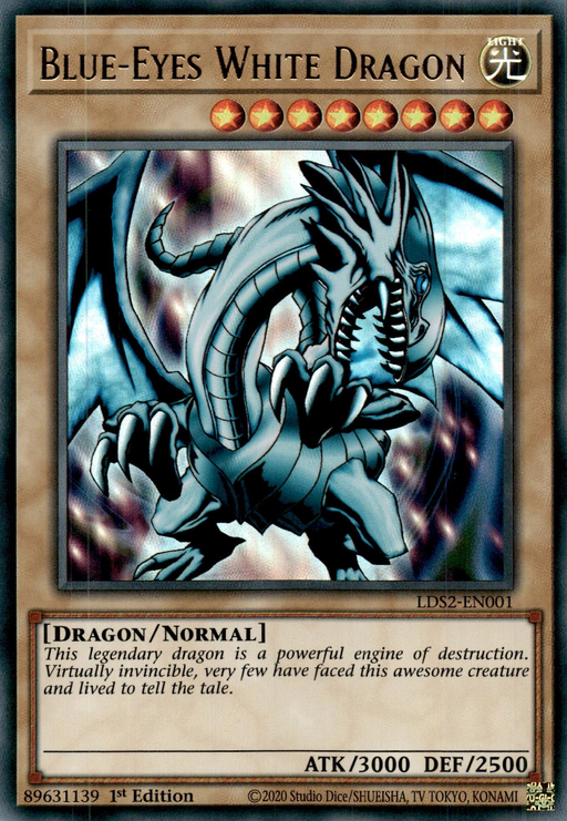 Yugioh Blue-Eyes White Dragon / Ultra - LDS2-EN001 - 1st