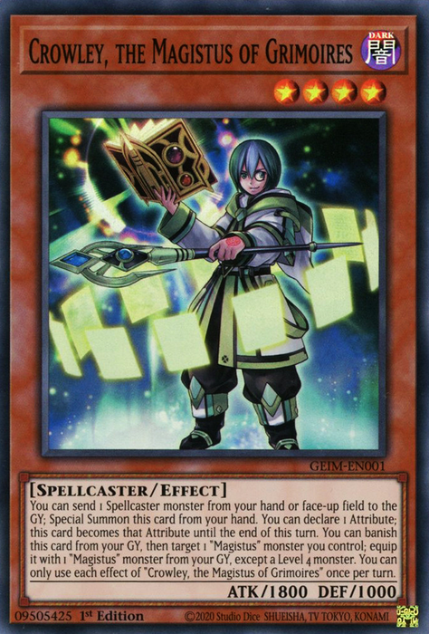 Yugioh Crowley, the Magistus of Grimoires / Super - GEIM-EN001 - 1st 