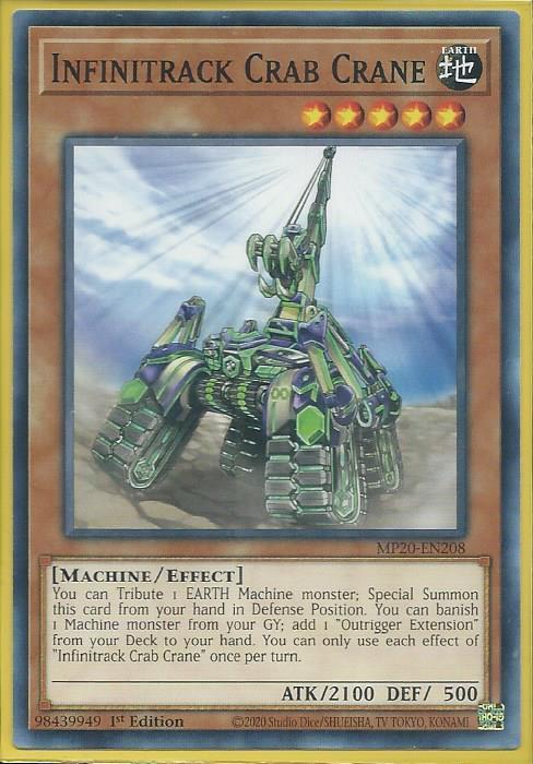 Yugioh Infinitrack Crab Crane / Common - MP20-EN208- 1st