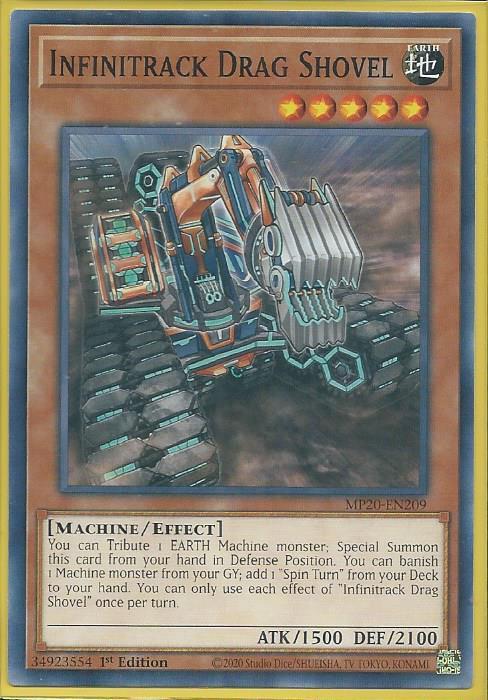 Yugioh Infinitrack Drag Shovel / Common - MP20-EN209- 1st