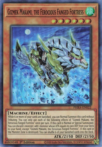 Yugioh Gizmek Makami, the Ferocious Fanged Fortress / Super - PHRA-EN022 - 1st