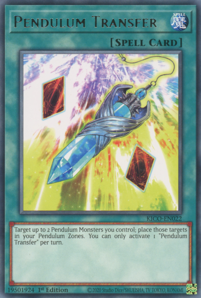 Yugioh Pendulum Transfer / Rare - KICO-EN022 - 1st