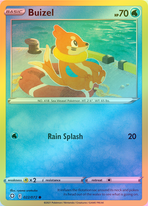 Pokemon Buizel - 022/072 (Reverse Foil) - Shining Fates