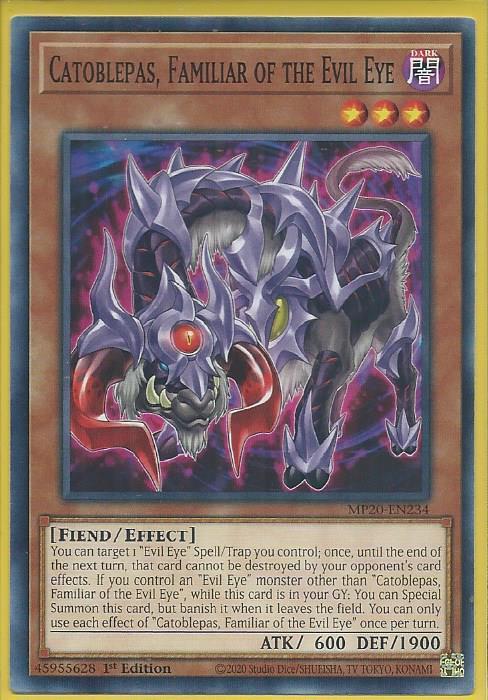 Yugioh Catoblepas, Familiar of the Evil Eye / Common - MP20-EN234- 1st