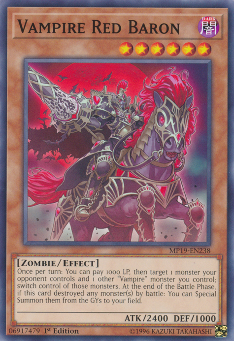 Yugioh Vampire Red Baron / Common - MP19-EN238 - 1st