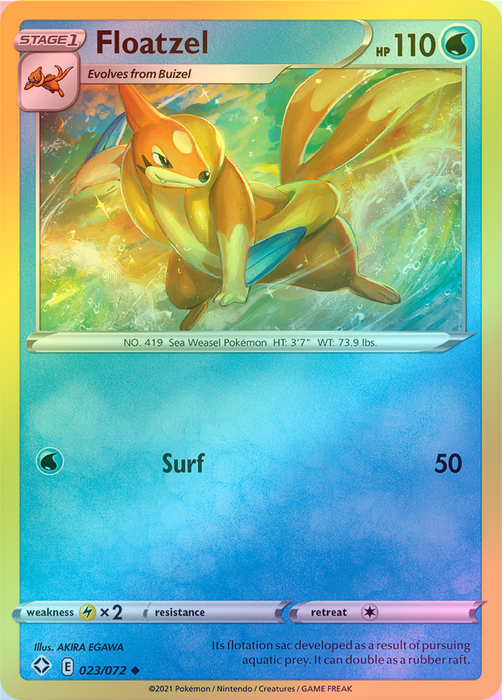 Floatzel - 023/072 (Reverse Foil) - Shining Fates