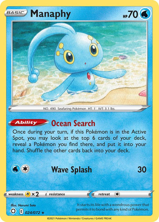 Pokemon Manaphy - 024/072 - Shining Fates