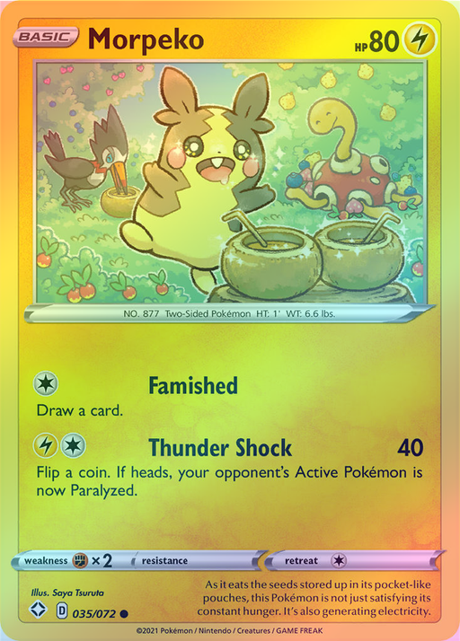 Pokemon Morpeko - 035/072 (Reverse Foil) - Shining Fates