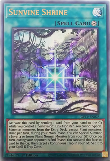 Yugioh Sunvine Shrine / Ultra - GFTP-EN025 - 1st