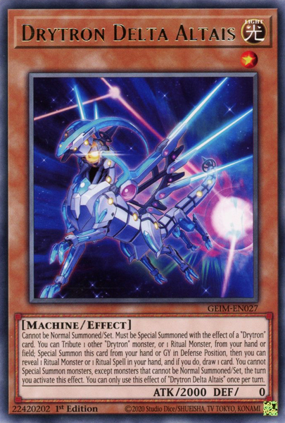 Yugioh Drytron Delta Altais / Rare - GEIM-EN027 - 1st 