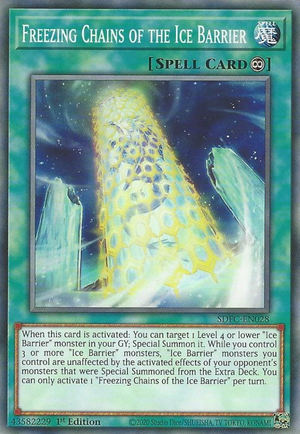 Yugioh Freezing Chains of the Ice Barrier / Common - SDFC-EN028 - 1st
