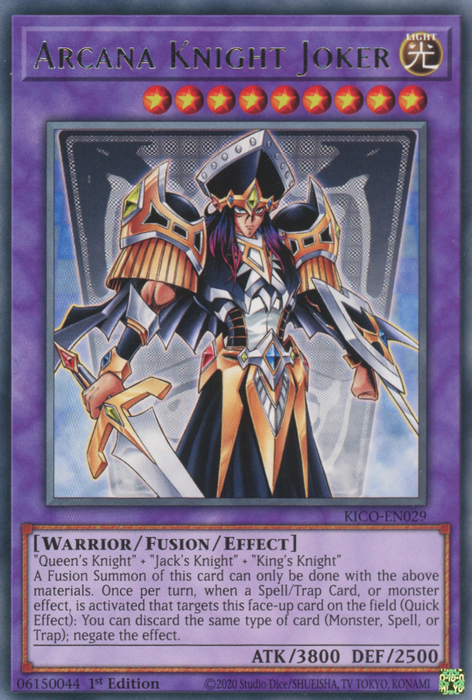 Yugioh Arcana Knight Joker / Rare - KICO-EN029 - 1st