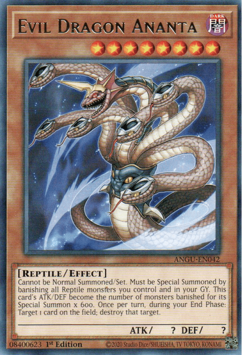 Yugioh! Evil Dragon Ananta / Rare - ANGU-EN042 - 1st