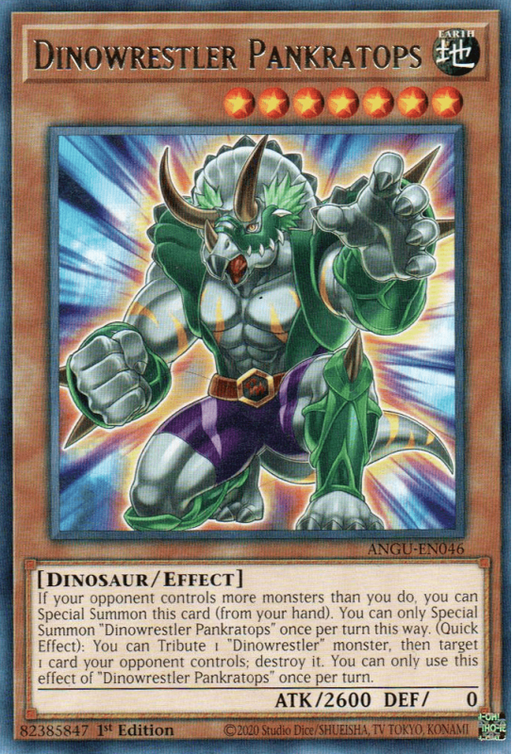 Yugioh! Dinowrestler Pankratops / Rare - ANGU-EN046 - 1st     