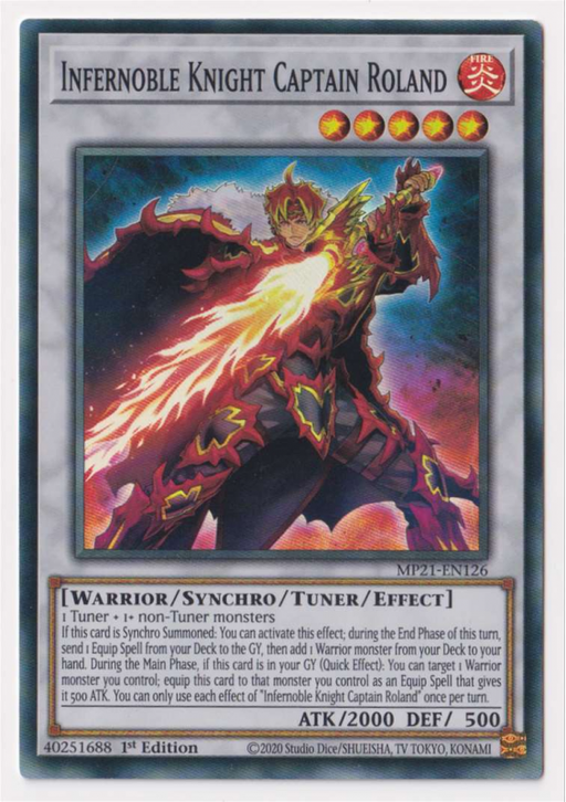 Yugioh! Infernoble Knight Captain Roland / Super - MP21-EN126 - 1st     