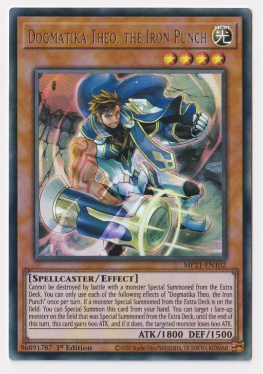 Yugioh! Dogmatika Theo, the Iron Punch / Ultra - MP21-EN102 - 1st