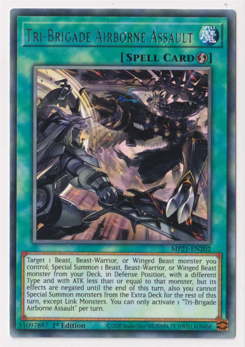 Yugioh! Tri-Brigade Airborne Assault/ Rare - MP21-EN202 - 1st     