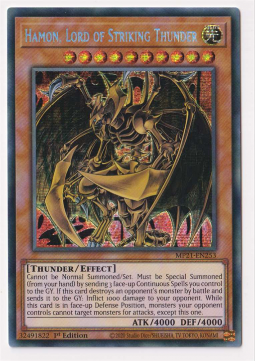 Yugioh! Hamon, Lord of Striking Thunder / Prismatic - MP21-EN253 - 1st