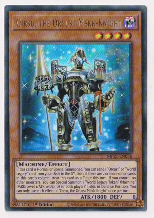 Yugioh!  Girsu, the Orcust Mekk-Knight / Ultra - MP21-EN056 - 1st