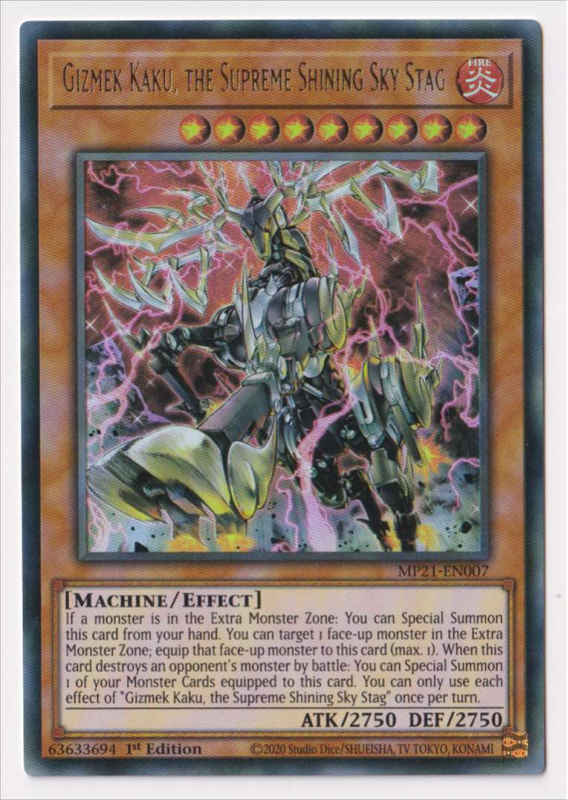 Yugioh! Gizmek Kaku, the Supreme Shining Sky Stag / Ultra - MP21 - EN007 - 1st