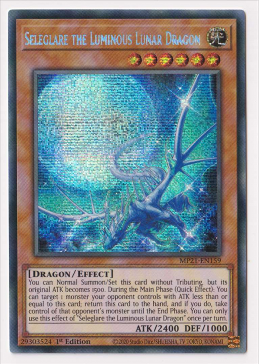 Yugioh! Seleglare the Luminous Lunar Dragon / Prismatic - MP21-EN159 - 1st