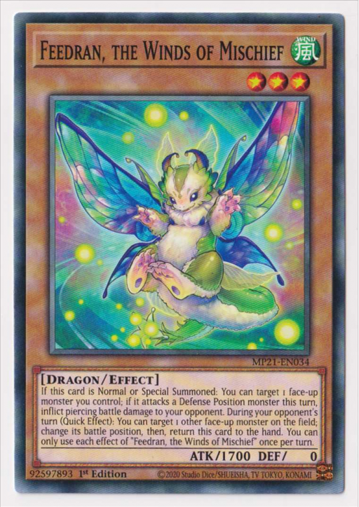 Yugioh! Feedran, the Winds of Mischief / Common - MP21-EN034 - 1st