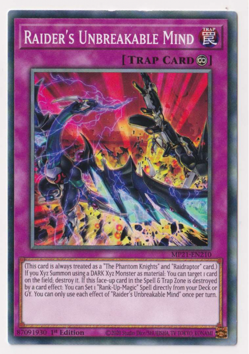 Yugioh! Raider's Unbreakable Mind / Common - MP21-EN210 - 1st     